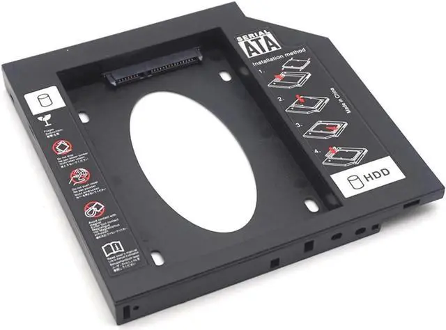 Main image of Plastic Second 2nd HDD Caddy 12.7mm SATA 3.0 Optibay 2.5'' SSD DVD Hard Disk Driver Case CD-ROM Adapter Box Enclosure