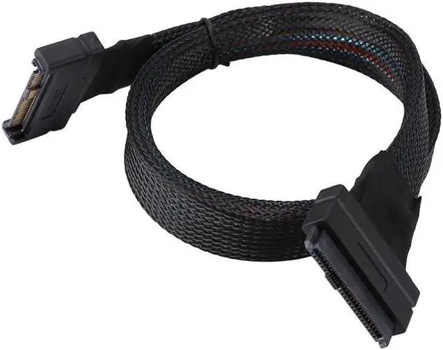 Alt view image 4 of 6 - U2 SFF-8639 NVME PCIe SSD Cable Male to Female Extension Cable 50cm MINI SAS 68Pin Server Power Cable for 750 U.2 SSD