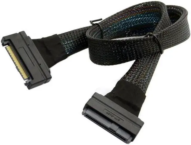 Alt view image 2 of 6 - U2 SFF-8639 NVME PCIe SSD Cable Male to Female Extension Cable 50cm MINI SAS 68Pin Server Power Cable for 750 U.2 SSD