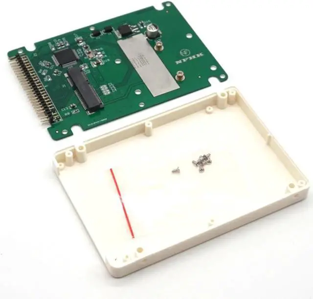 Alt view image 4 of 7 - mSATA to 2.5 Inch PATA IDE 44 Pin SSD Solid State Drive Enclosure Adapter Converter Card With Case 9.5mm