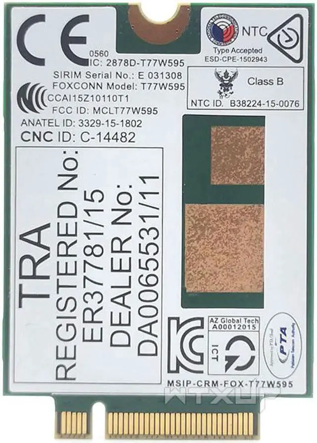 Alt view image 2 of 3 - 4G Module LT4120 LTE T77W595 150Mbps WWAN M.2 4G Modem + 2 antenna for HP Probook/EliteBook 840 850 820 745 G3