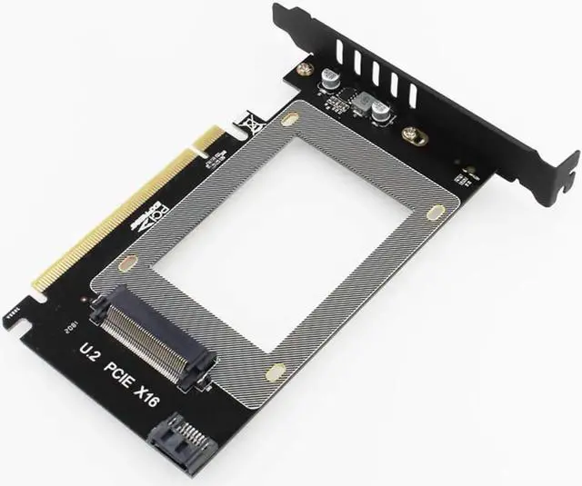 Alt view image 4 of 6 - PCI-E Riser 3.0 4X X16 to U.2 SFF-8639 Adapter NVMe PCIe SSD PCI-e to U2 Card M.2 NGFF 2.5' SSD to PCI-EX16