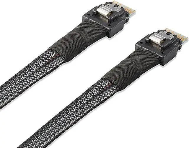 Alt view image 6 of 6 - Slim SAS 38P SFF-8654 to SFF-8654 / MINI SAS 38P SFF-8654 to SFF-8643 12Gbps Server Hard Drive HDD Data Transmission Cable