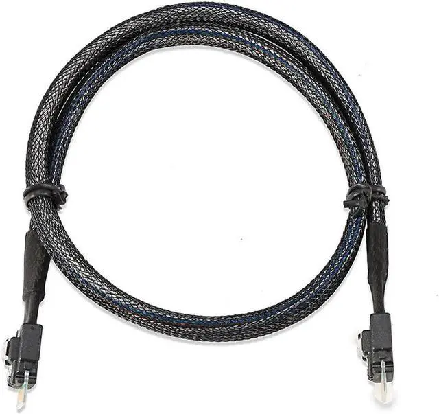 Alt view image 5 of 6 - Slim SAS 38P SFF-8654 to SFF-8654 / MINI SAS 38P SFF-8654 to SFF-8643 12Gbps Server Hard Drive HDD Data Transmission Cable