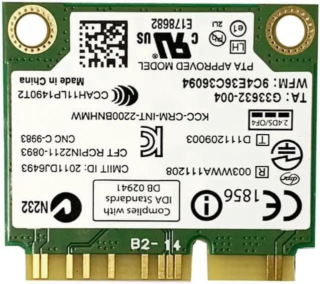 Alt view image 3 of 3 - mini PCI-E WIFI card For Intel Wireless-N 2200 2200BNHMW FRU 60Y3295 For Lenovo T430 T530 X230T W530 wireless Network Card