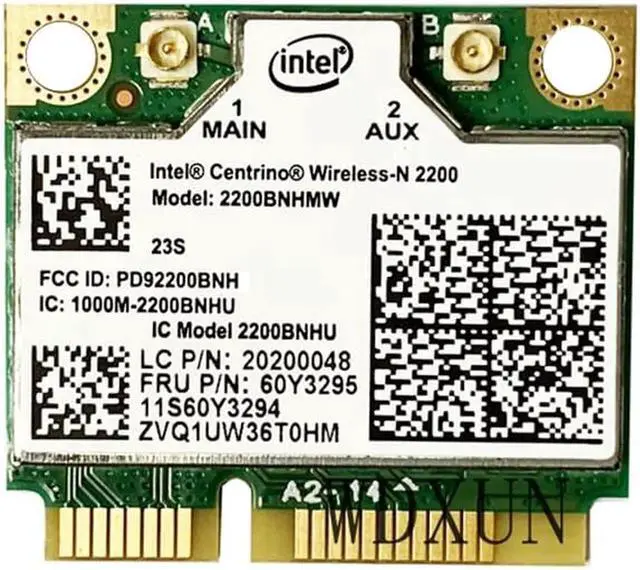 Alt view image 2 of 3 - mini PCI-E WIFI card For Intel Wireless-N 2200 2200BNHMW FRU 60Y3295 For Lenovo T430 T530 X230T W530 wireless Network Card