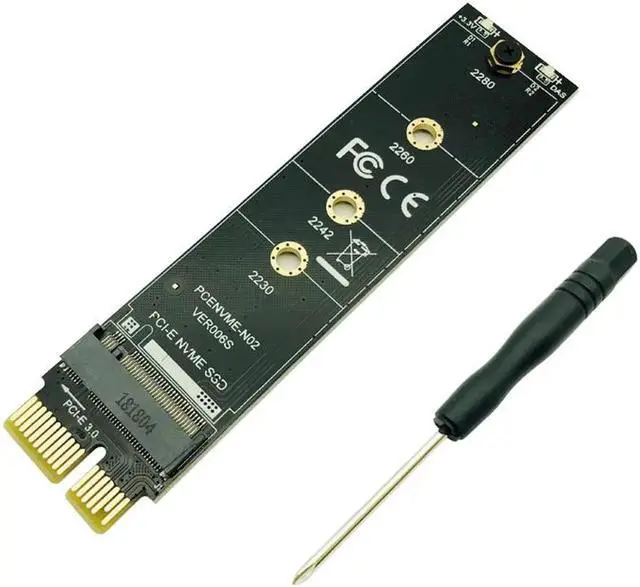 Alt view image 5 of 6 - M.2 NVMe SSD PCI-E Adapter PCI Express 3.0 x1 M Key Connector High Speed Expansion Card Support 2230 2242 2260 2280 Size M.2 SSD