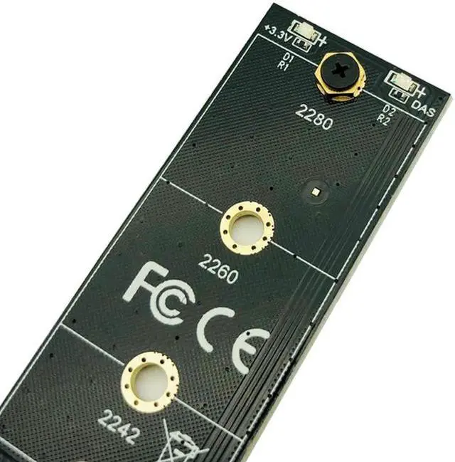 Alt view image 6 of 6 - M.2 NVMe SSD PCI-E Adapter PCI Express 3.0 x1 M Key Connector High Speed Expansion Card Support 2230 2242 2260 2280 Size M.2 SSD
