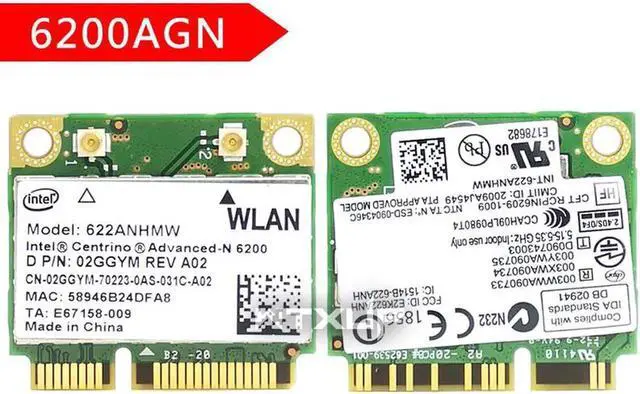 Alt view image 4 of 4 - 622ANHMW Dual Band 2.4G 5G Mini PCI-E 300Mbps Wireless wifi Adapter For Intel 6200 card