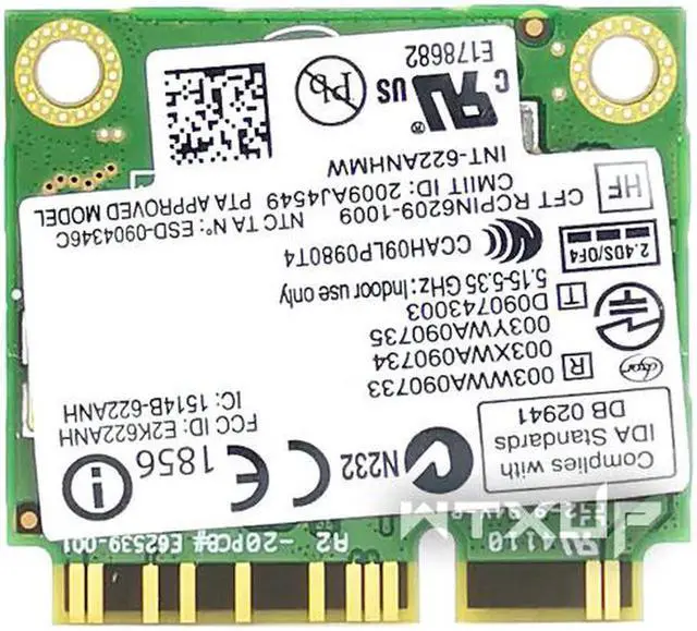 Alt view image 2 of 4 - 622ANHMW Dual Band 2.4G 5G Mini PCI-E 300Mbps Wireless wifi Adapter For Intel 6200 card