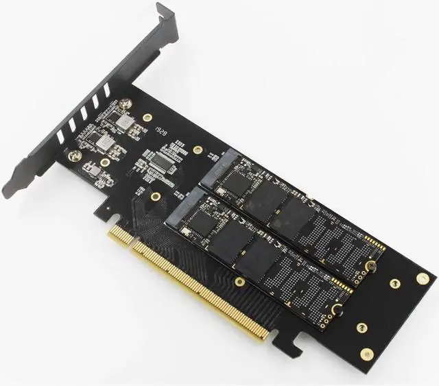 Alt view image 4 of 6 - M.2 X16 TO 4X NVME PCIE3.0 GEN3 X16 TO 4*NVME RAID CARD PCI-E VROC CARD RAID Hyper M.2X16 M2X16 4X X4 NVME*4 RAID