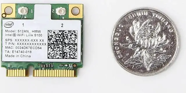 Alt view image 5 of 5 - Dual band 300Mbps Wireless Card For Intel Wifi 5100 512AN_HMW Mini PCI-e Wlan Network Card 2.4G/5Ghz 802.11 a/g/n For Laptop
