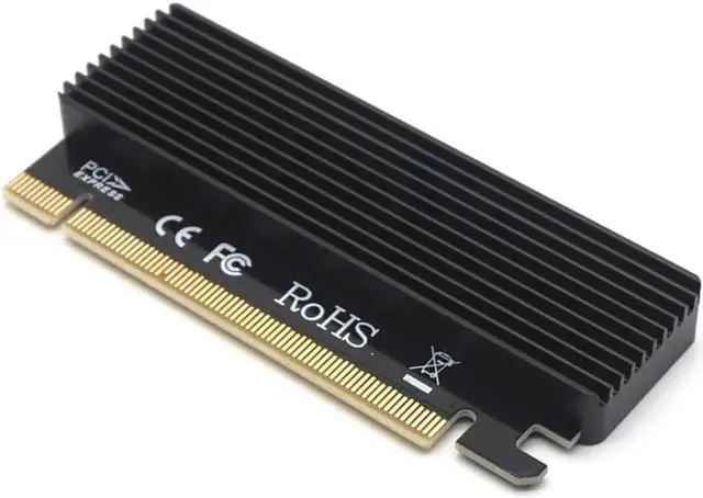 Alt view image 3 of 7 - Full Speed M.2 M Key Nvme SSD to PCIe Adapter, PCI Express X16 Card with Heatsink, Supports Windows 7/8/ 10, Supports 2230, 2242, 2260, 2280 Form Factor M.2 SSDS