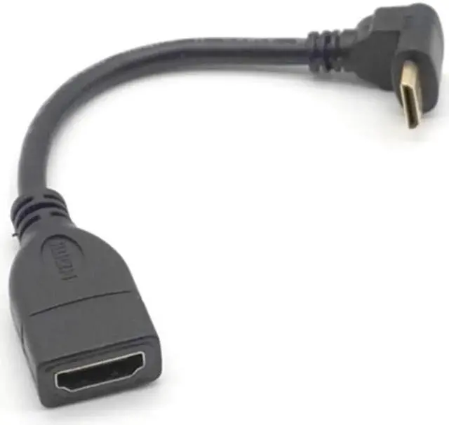 Alt view image 2 of 7 - Right Left Up Down angle 90 Degree Mini HDMI Male to HDMI Female Converter Adapter Cable Converter Adapter HDTV Connector