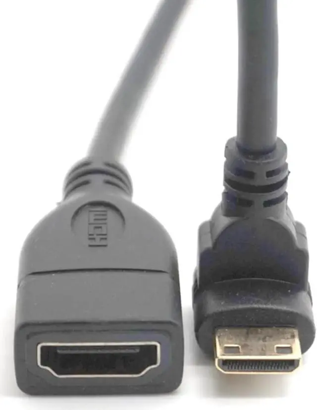 Alt view image 3 of 7 - Right Left Up Down angle 90 Degree Mini HDMI Male to HDMI Female Converter Adapter Cable Converter Adapter HDTV Connector