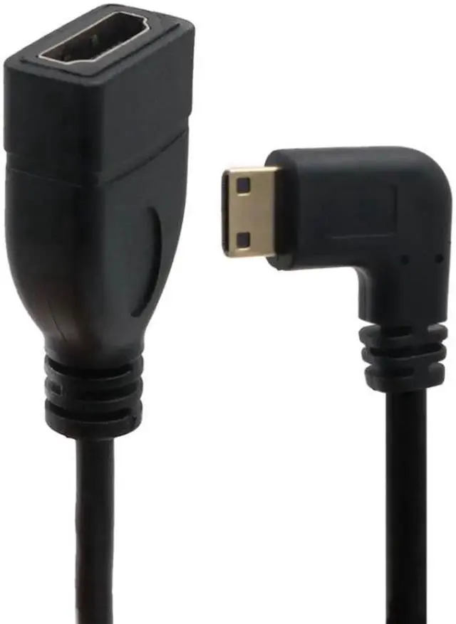 Main image of Right Left Up Down angle 90 Degree Mini HDMI Male to HDMI Female Converter Adapter Cable Converter Adapter HDTV Connector