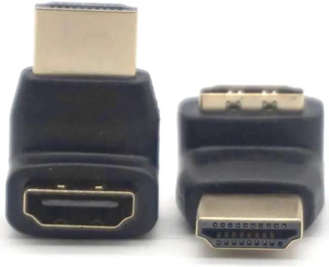 Alt view image 7 of 7 - HDMI Cable Adapter Converters 90 Degree Angle HDMI Male to HDMI Female for 1080P HDTV Cable Adaptor Converter Extender