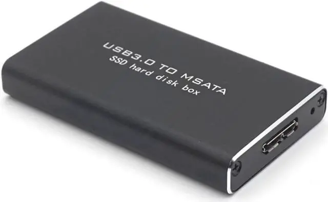 Alt view image 3 of 7 - Mini SSD Hard Drive Case USB3.0 to mSATA Adapter Hard Drive Enclosure Aluminum Alloy External Hard Disk Case