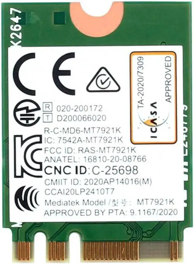 Alt view image 3 of 5 - Wi-Fi 6 MediaTek MT7921k MT7921 1800M Bluetooth 5.2 desktop / notebook wireless wifi network card supports windows10 / 11