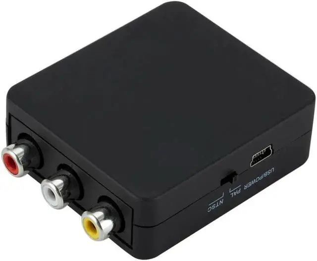 Alt view image 3 of 7 - 1080p HDMI to AV Video Converter Box AV2HDMI RCA AV HDMI CVBS to HDMI Adapter for HDTV TV PS3 PS4 PC DVD Xbox Projector