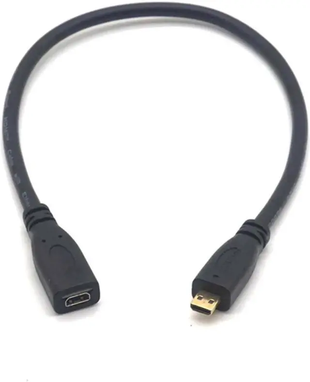 Alt view image 2 of 7 - D type Micro HDMI Male to Micro HDMI Female M/F Extension Cable 30cm