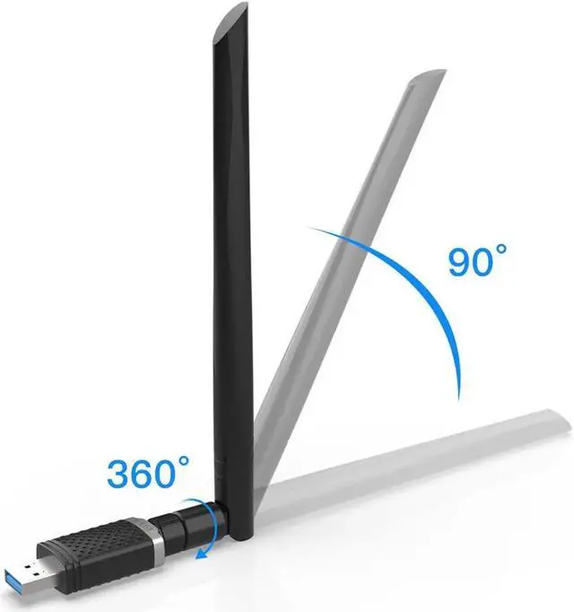Alt view image 3 of 7 - 1300Mbps USB Wifi Adapter 2.4GHz/5GHz Band Wirelss RTL8812BU Network Card 5dBi Strong Antenna USB WiFi Dongle For PC Mac