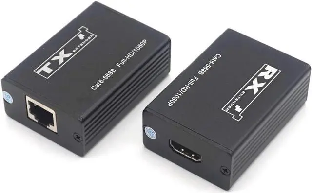 Alt view image 2 of 7 - 1080P HDMI Network Extender Adapter Over Single Cat 6-568B 30m Transmission HD Signal High Quality HDMI Extender