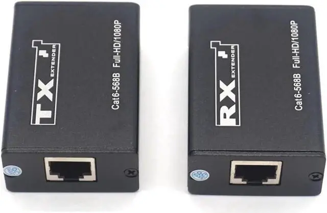 Alt view image 5 of 7 - 1080P HDMI Network Extender Adapter Over Single Cat 6-568B 30m Transmission HD Signal High Quality HDMI Extender