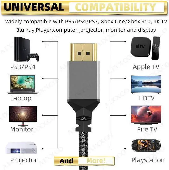 Alt view image 4 of 7 - HDMI-Compatible Cable 2.0 Wire 4K 60Hz HDMI Splitter Digital Cable Cord 2m 3m 5m