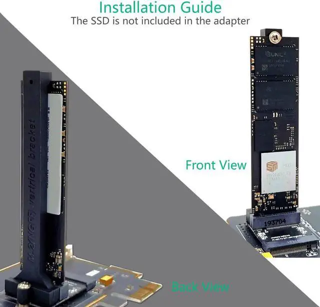 Alt view image 5 of 7 - M.2 NVME Adapter SSD PCIE M2 NGFF Key M to M.2 Key A/E Adapter Vertical Installation for 2280 M2 NVME SSD Riser Card
