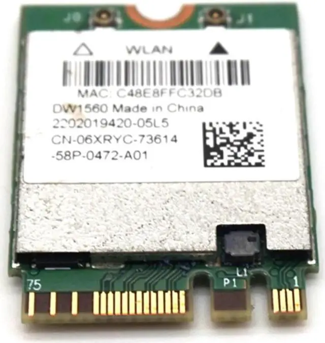 Alt view image 7 of 7 - DW1560 BCM94352Z NGFF M.2 WiFi WLAN Bluetooth 4.0 802.11ac 867Mbps BCM94352 wireless card WLAN