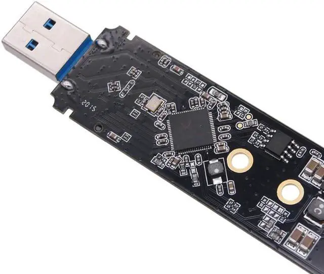 Alt view image 4 of 7 - RTL9210B Dual Protocol SSD Enclosure USB C M.2 NVME PCIe NGFF USB3.1 GEN2 10Gbps M2 SSD Case Adapter for 2230/2242/2260/2280 SSD