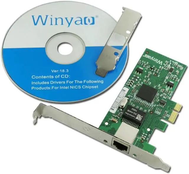 Alt view image 2 of 6 - Gigabit Ethernet Network Adapter PCI-E X1 NIC Card 1000M Chipset 82573