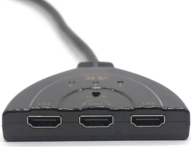 Alt view image 6 of 7 - 4K*2K 3D Mini 3 Port HDMI Switch 1.4 4K Switcher HDMI Splitter 3 in 1 out Port Hub for DVD HDTV Xbox PS3 PS4