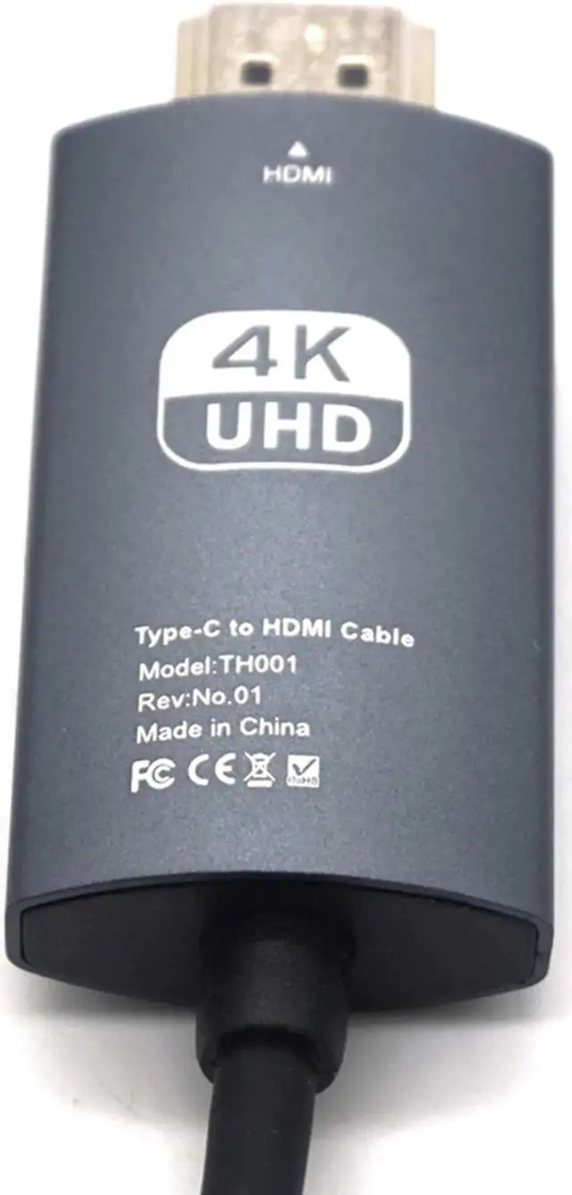 Alt view image 5 of 7 - Type-C to HDMI Cable 4k HDMI Cable 4K 60Hz USB-C to HDMI Cable USB3.1 HDMI 4K Cable(6.56ft)