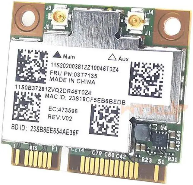 Alt view image 4 of 5 - BCM94352 BCM94352HMB 802.11ac Dual Band Wifi + Bluetooth 4.0 867Mbps Mini PCI-E Card for M92 M83 M93 y410p y510p