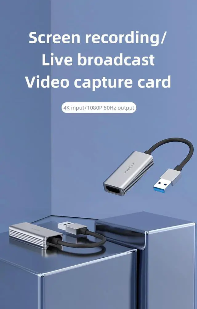 Alt view image 3 of 6 - Video Capture Card USB 3.0 4K HDMI-compatible Video Game Grabber Record for PS4 Camcorder Switch Live Broadcast Camera