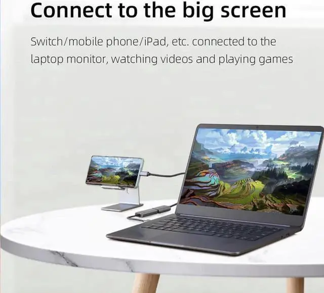 Alt view image 2 of 6 - Video Capture Card USB 3.0 4K HDMI-compatible Video Game Grabber Record for PS4 Camcorder Switch Live Broadcast Camera