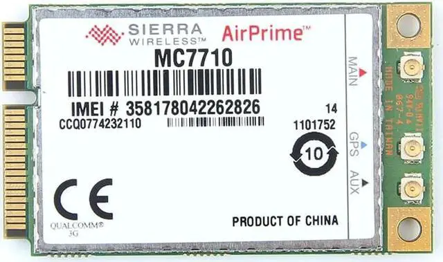 Alt view image 2 of 6 - Unlocked Sierra Wireless MC7710 4G LTE/HSPA+ 4G 3G Module WWAN Mini PCI-E Card WCDMA EDGE / GPRS /LTE 800/900/2100MHz