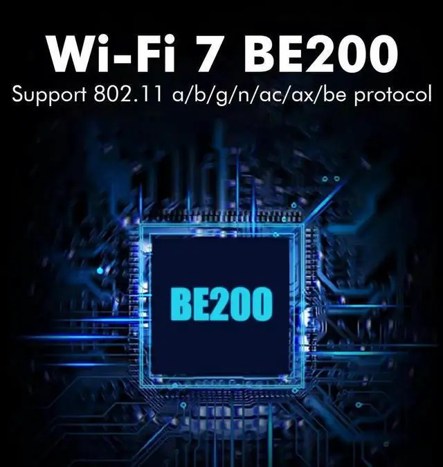 Alt view image 2 of 7 - WiFi 7 BE200 PCI-E Network Card 2.4G&5G&6GHz Tri-band 8774Mbps BE200NGW Chip 802.11be Bluetooth 5.4 Wireless PCIe