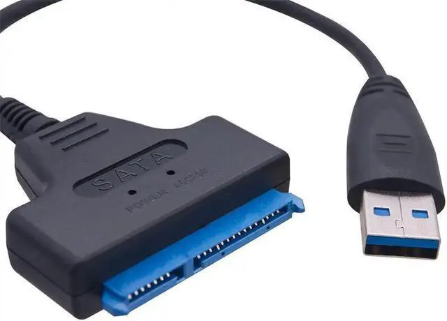 Alt view image 2 of 7 - SATA to USB 3.0 Adapter USB3.0 SATA3 Cable 6Gbps Support 2.5" External HDD SSD Hard Drive 22Pin SATA III Cable RTL9201R Chip