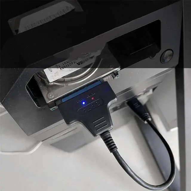 Alt view image 7 of 7 - SATA to USB 3.0 Adapter USB3.0 SATA3 Cable 6Gbps Support 2.5" External HDD SSD Hard Drive 22Pin SATA III Cable RTL9201R Chip