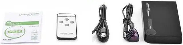 Alt view image 2 of 7 - HDMI Splitter 3 Port Hub Box Auto Ultra HD 4K x 2K 3D 1080p HD Switch 3 In 1 Out Switcher With Remote Control Power Adapter