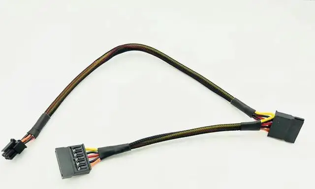 Alt view image 3 of 6 - 6Pin to Splitter 15Pin SATA Power Cable for DELL Vostro 3650 3653 3655 Desktop Computer HDD SSD Power Supply Expansion Cable NEW