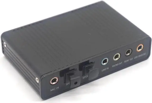 Alt view image 7 of 7 - Professional USB Sound Card 6 Channel 5.1 Optical External Audio Card Converter CM6206 Chipset for Laptop Desktop