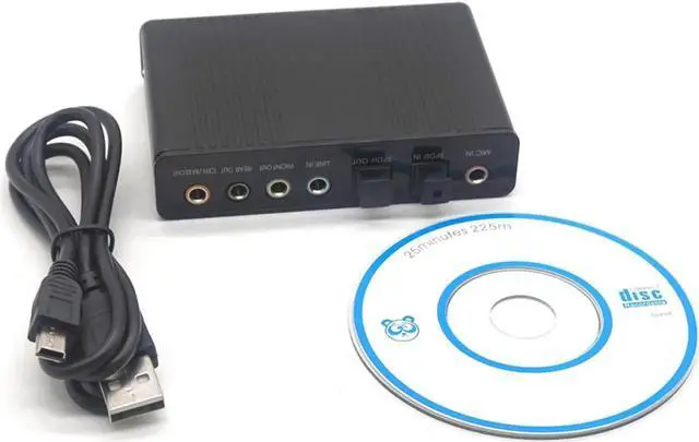 Main image of Professional USB Sound Card 6 Channel 5.1 Optical External Audio Card Converter CM6206 Chipset for Laptop Desktop