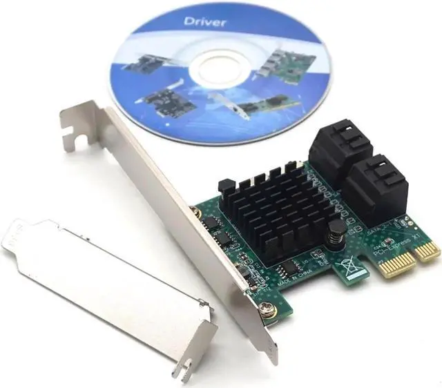 Alt view image 2 of 7 - 4 port SATA 3.0 to PCIe expansion Card PCI express PCI-E SATA Adapter PCI-e SATA 3 Converter for hdd SSD IPFS Mining Controller