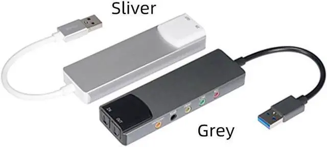 Alt view image 3 of 6 - External Audio Converter Aluminium Alloy USB Audio Adapter 7.1 5.1 Channel External Audio Card SPDIF Optical for Laptop Desktop Sound Blaster AE-9