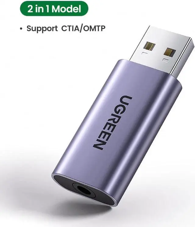 Alt view image 5 of 7 - USB Sound Card Audio Interface USB Sound Card for Laptop PC PS4 Earphone Microphone Audio Card USB External Sound Card