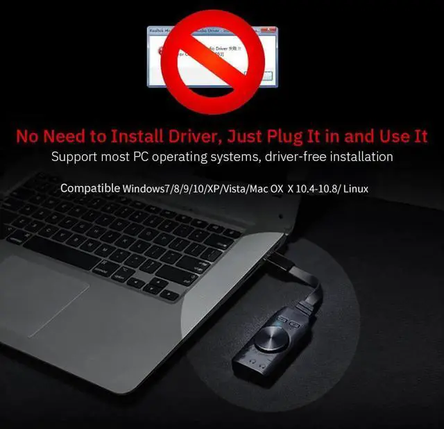 Alt view image 4 of 7 - 7.1 Channel Microphone Earphone Two in One USB Sound Card for Computer Audio Interface External Sound Card for PS4 Headset Gamer